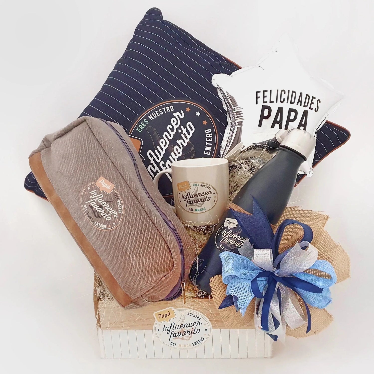 Regalos con globos para el día del padre, ideales para sorprender a papá con detalles emocionantes como la Caja Sorpresa Personalizada Super Papá, que incluye un globo, taza y dulces. Perfectos regalos para el día del padre.